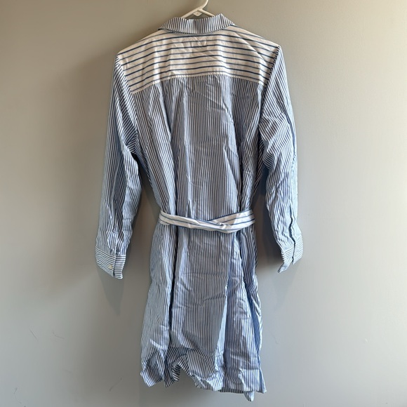 J.CREW FACTORY NWT STRIPE TIE-WAIST SHIRT DRESS -  Sz 20 - PINSTRIPE - Cotton - Picture 6 of 6
